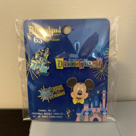 Disneyland 65th Enamel pin set Exclusive New